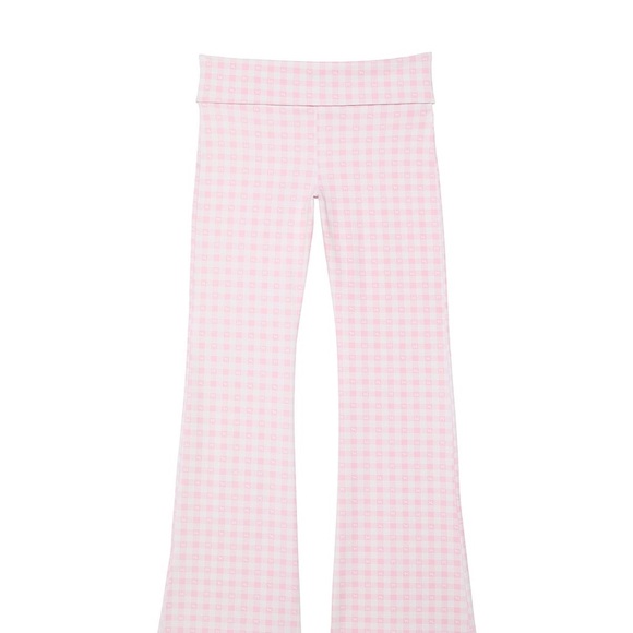 PINK x LoveShackFancy Cotton Foldover Flare Leggings - Picture 4 of 5